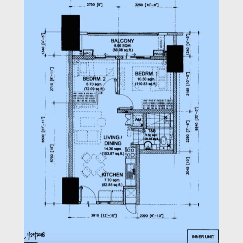 2br Condo Fairlane Residences 4 Minutes To Bgc